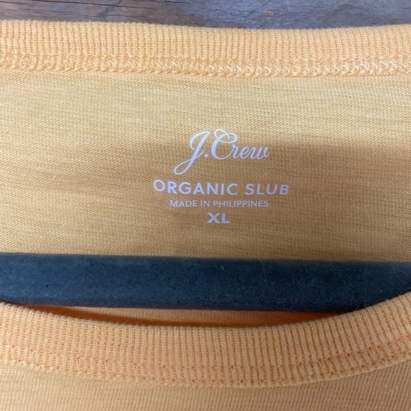 J. Crew size XL organic slub tee in bright orange boxy fit - Picture 3 of 6